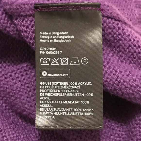 “L’AMOUR” purple and orange H&M pullover shirt - Picture 5 of 5